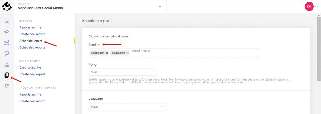 NapoleonCat's Analytics & Reporting